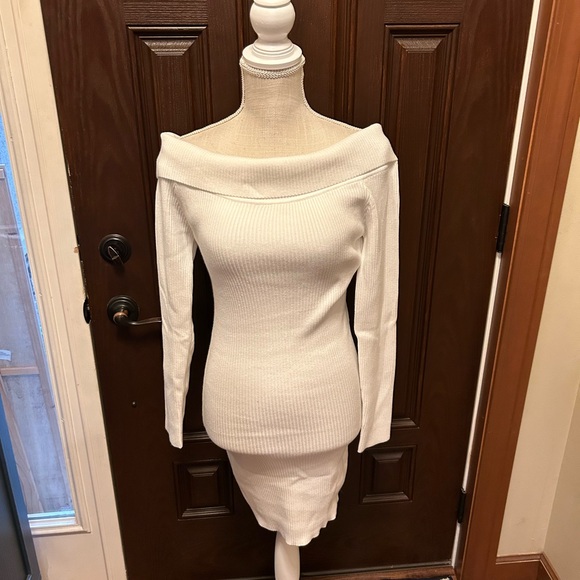 Fashion Nova White Sweater Mini Dress-Size XL NWT🤍 - Picture 4 of 5